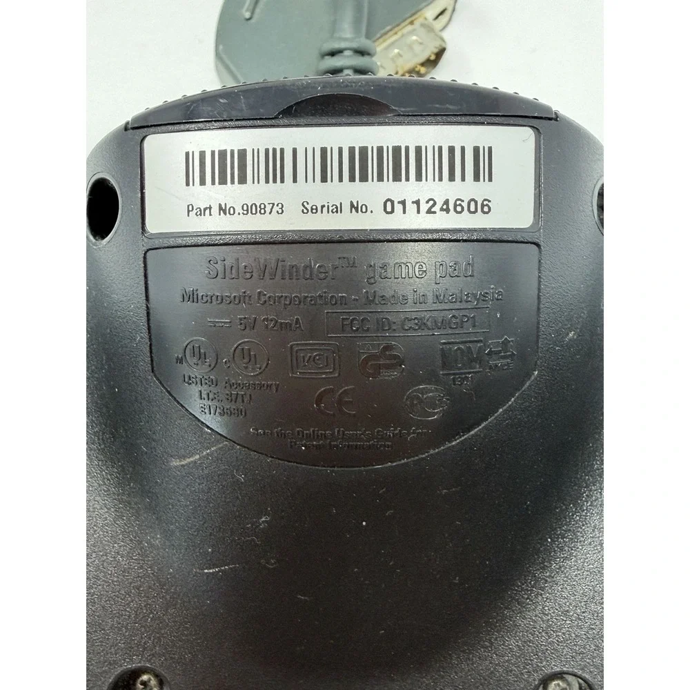 Microsoft SideWinder Game Pad‎ Controller Vintage Model 90873